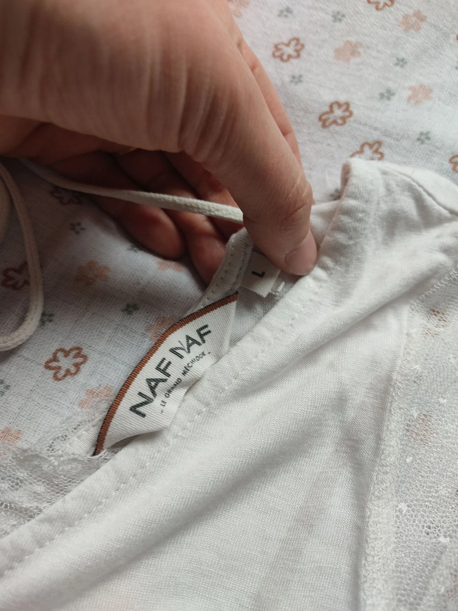 Top de manga corta blanco Naf Naf - Talla L - Buen estado – photo 7